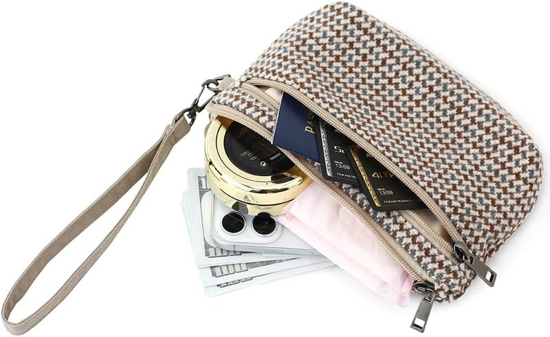 BBORGDC Small Wristlet Wallets for Women, Zip Clutch Bag with Wristlet Pouch, 3-Zipper Original Design - Image 4